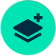 Graduation cap icon with a plus sign.