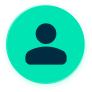 Generic user profile icon with a person silhouette inside a circle.