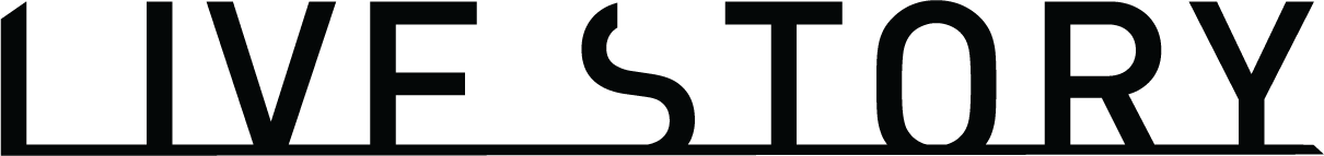 Large “LIVE STORY” text logo in black.