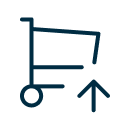 Shopping Basket with Up arrow